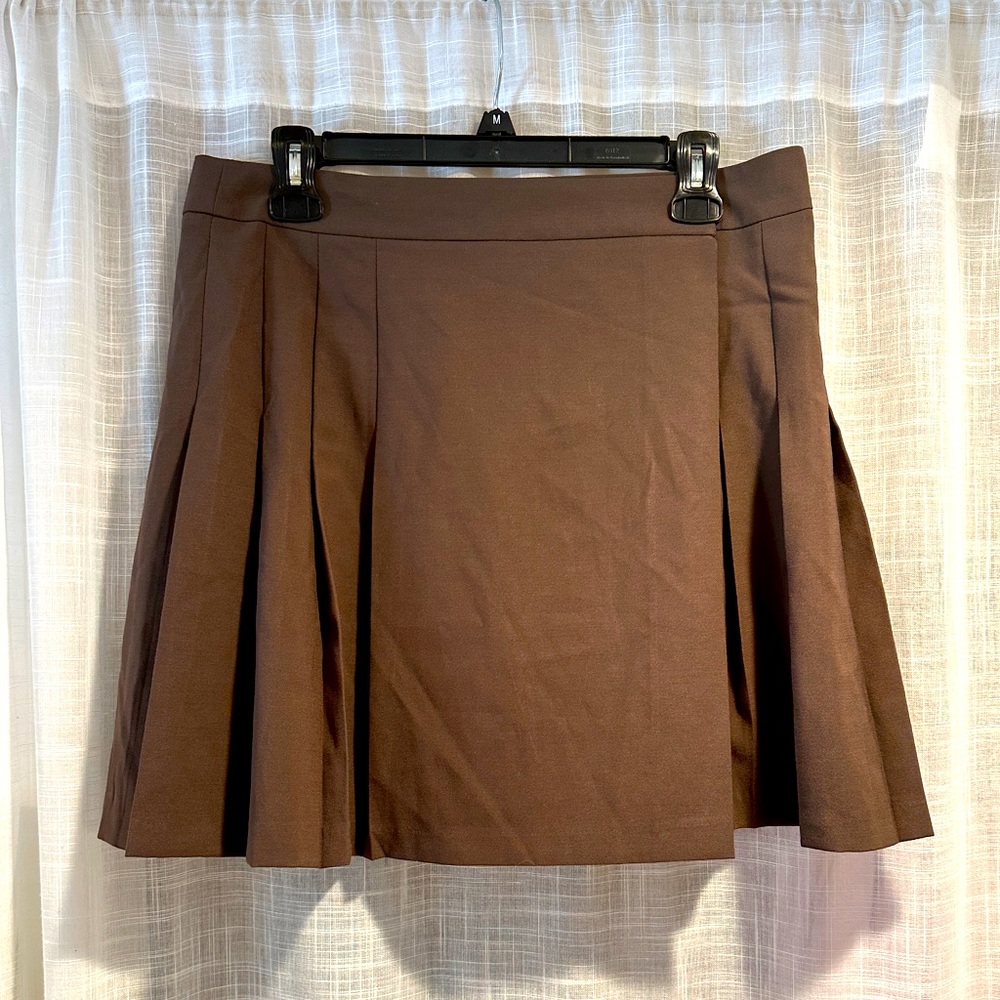 ASOS brown mini wrap skirt. NWOT